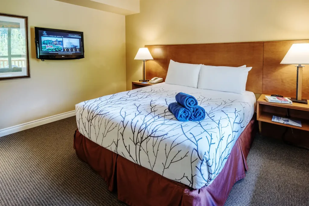 Queen Size Bed in Two Bedroom Suite at Pemberton Valley Lodge